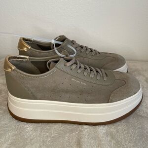 Women’s Michael Kors Taupe and White Sneakers